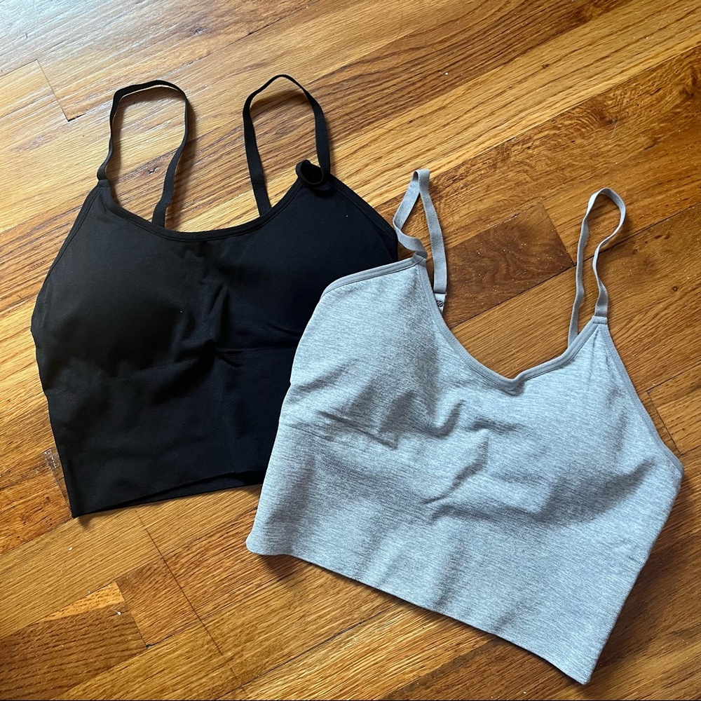 set of longline padded bras